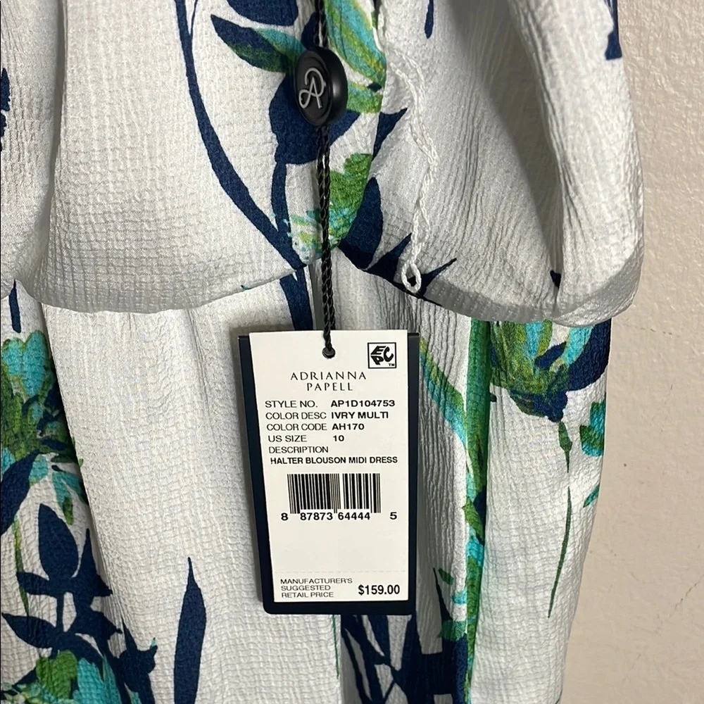 Adrianna Papell White and Blue Floral Dress - Picture 3 of 5